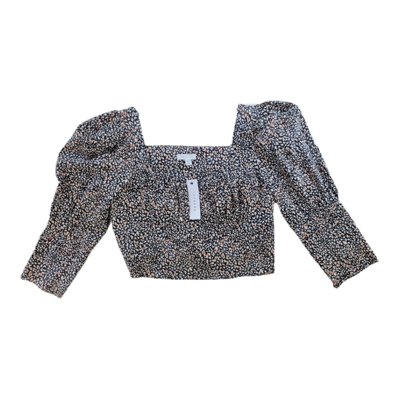 Topshop Women's Animal Print on Black Corset Crop Top‎ - Picture 9 of 9